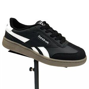 Reebok Forte Lounger Youth Boy's Casual Sneaker Size 3 Black/White Lace up Shoes